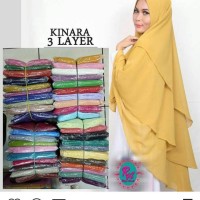 Jual hijab syar'i/hijab layer 3/hijab pinguin/jilbab kuning Murah
