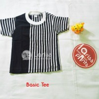 Jual kaos anak basic tee salur sz XS 6-12bln Murah