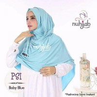 Jual Pashmina Murah Semi Instant Nuhijab Biru muda Murah