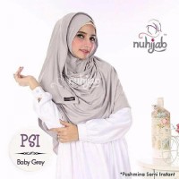 Jual Pashmina Terbagus Semi Instant Nuhijab Abu Murah