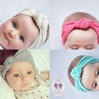 Jual Bandana Bayi Anak Turban Bando Warna-Warni | Baby Headband 9 Murah
