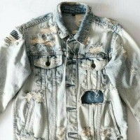 Jual Jacket Jeans Extreme Ripped Murah