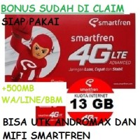 Jual kartu perdana internet smartfren 13gb bs utk mifi m2y m2p m2s m3y m3z Murah