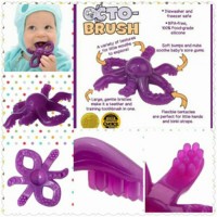 baby banana octo brush teether / mainan gigitan bayi dan sikat gigi