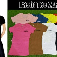 Jual Ready tee basic zara 8 warna bahan polo Murah