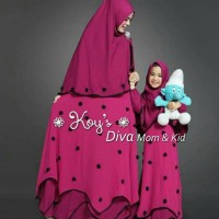 Jual couple gamis abaya syar'i ibu dan anak keys diva Murah