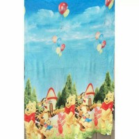 Jual Selimut Sutra Halus Motif Anak Pooh Ballon Murah
