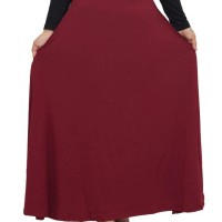 Bawahan Rok Panjang Muslimah Bahan Jersey Grosir Murah - NB01Jd2
