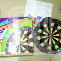 Jual papan dart board COOL size sedang 15inc / mainan panahan anak Murah Murah