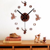 Jual Giant Wall Clock Jam Dinding Besar DIY 30-60cm Vintage Deer ELET00663 Murah