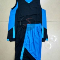 Jual Setelan Jersey Baju Basket NBA Impor Polos - Blue Murah