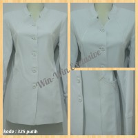 Jual Seragam PNS Putih Wanita Kemeja PNS Putih Kerah Shanghai Murah