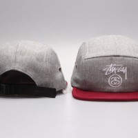 Jual Topi Snapback Stussy Five Panel 5panel Abu Merah Maroon IMPORT Murah