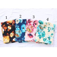 Jual Grosir pashmina motif bunga murah motif bubble crepe Murah