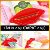 Jual Penjepit Odol / Pasta Gigi / Krim (Bentuk Bibir) - (1set isi 2pc) Murah