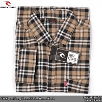 Jual Kemeja Flanel Panjang 236 Ripcurl Long Flannel Tartan Brown Black Murah