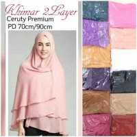 Jual jilbab hijab kerudung khimar syiria syari 2 layer ceruty ceruti Murah