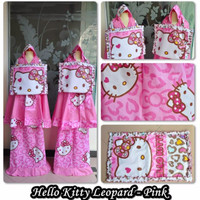 Jual MUKENA ANAK HELLO KITTY LEOPARD PINK SIZE XL Murah