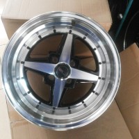 Jual velg mobil model equip ring 15 pcd 4x100 black polish Murah