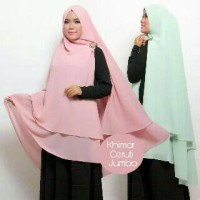 Jual jilbab khimar ceruti Super Jumbo Instan 2 layer pet/no pet Murah