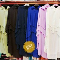 Jual Hijab Layer - Khimar Lyra Virna Ref - Khimar Ceruti 2 Lapis Layla Murah