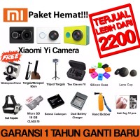 Jual XIAOMI YI PAKET HEMAT !! GARANSI 1 BULAN & FREE AKSESORIS Murah