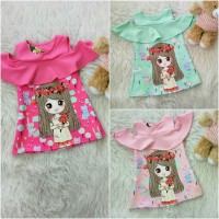 Jual Dress off shoulder cat girl baju bayi anak (Uk. Mini) Murah