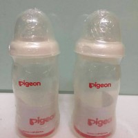 Jual 2 Botol Susu Bayi Pigeon Peristaltic Nipple Wide Neck 240ml Twin Pack Murah