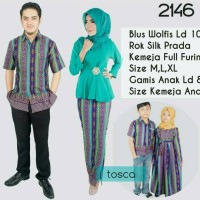 Jual sarimbit gamis batik couple keluarga Inaya Murah