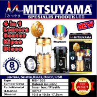 Jual Lentera + Senter + Kipas Disco + Lampu Emergency 4 in 1 MITSUYAMA Murah