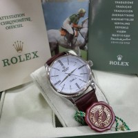 Jam Tangan Rolex Classic Cellini Time Brown Silver