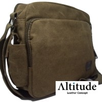 Jual Tas Selempang pria canvas besar (Coffee) Murah