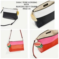 Jual Zara Slingbag 2 Tone with Hanging Fruit Charm Murah