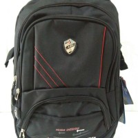 Tas ransel sekolah laptop alto hitam. Tas laptop alto hitam import