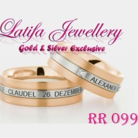 Cincin Kawin Tunangan Perak Couple Murah RR 099