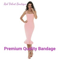 Jual Pink Bandage Evening Midi Dress Party Premium Quality IMPORT Murah