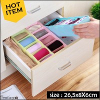 Jual Kotak Plastik 5 Sekat Laci untuk Bra Celana Kaos kaki Kosmetik (WN532) Murah