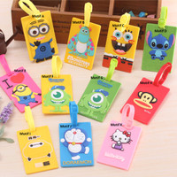 Jual T HARGA SPESIAL Luggage tag timbul 3D motif karakter kartun lucu - KHM Murah