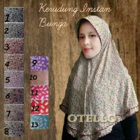 Jual Kerudung Instan Hijab Jilbab Syari Bergo Bunga Murah