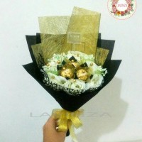 Jual BUKET BUNGA COKLAT FERRERO WISUDA WEDDING ANNIVERSARY BIRTHDAY BOUQUET Murah