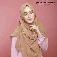 Jual Pashmina Instan/Pashtan Bahan Bubble Crepe Murah