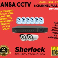 Jual PROMO PAKET CCTV SHERLOCK FULL HD 3MP LENS 6 INDOOR - 2 OUTDOOR Murah