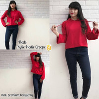 Jual Promo ! Kylie Crop Hoodie Red Murah