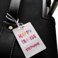 Jual Luggage Tag / Label Koper / Name Tag Bag / Happy Travel Nama Pribadi Murah