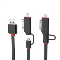 Jual IMOVIUS Kabel 3in1 Micro USB + iPhone 4 + iPhone5 Lightning Black Murah