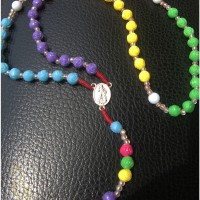 Jual Kalung Rosario Manik/Mote Ukir Mawar Murah