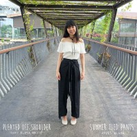 Jual Pleated Off Shoulder Top Sabrina Prisket Top BL958 Berkualitas Murah