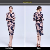 Jual DRESS PREMIUM - Embroidery Flowers Luxury Lace Dresses Murah