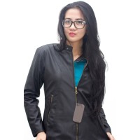 Jual jaket motor kulit rubber cewek oscar ferrari otomotif murah anti air Murah