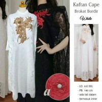 Jual padcokaftan cape brokat bordir bunga + mansetries Murah